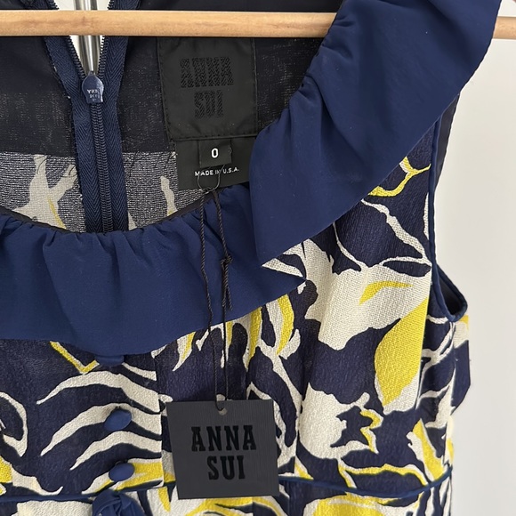 Anna Sui - silk dress size 0 nwt - Picture 4 of 12